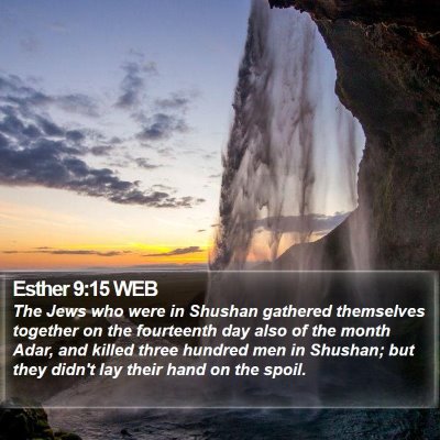 Esther 9:15 WEB Bible Verse Image