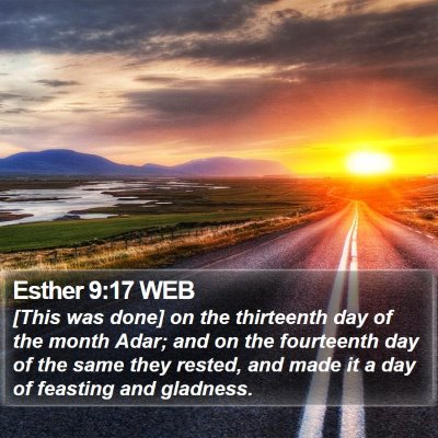 Esther 9:17 WEB Bible Verse Image