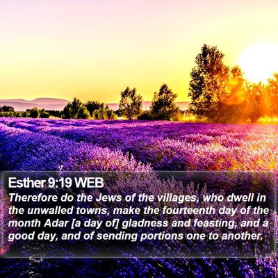 Esther 9:19 WEB Bible Verse Image