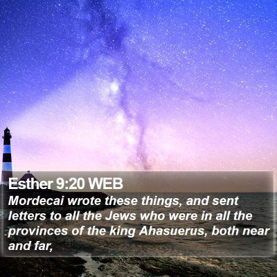 Esther 9:20 WEB Bible Verse Image