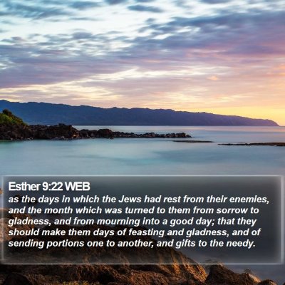 Esther 9:22 WEB Bible Verse Image