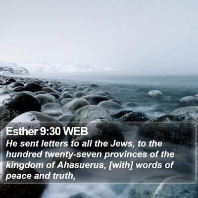 Esther 9:30 WEB Bible Verse Image
