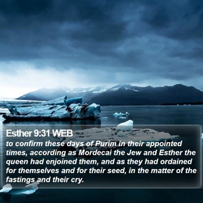 Esther 9:31 WEB Bible Verse Image