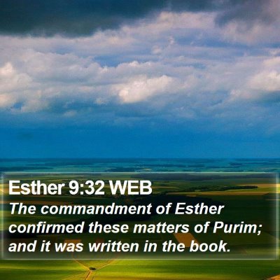 Esther 9:32 WEB Bible Verse Image