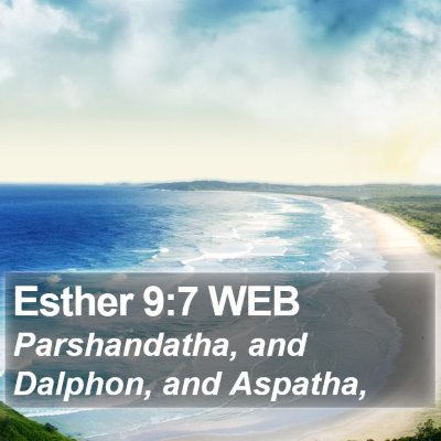 Esther 9:7 WEB Bible Verse Image