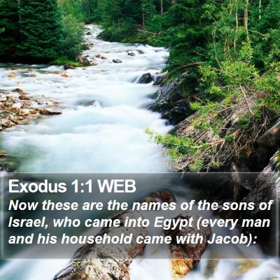 Exodus 1:1 WEB Bible Verse Image