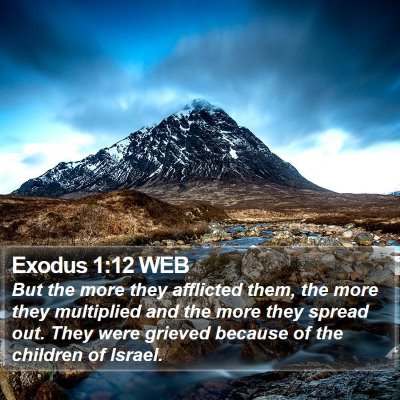 Exodus 1:12 WEB Bible Verse Image
