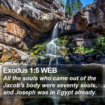 Exodus 1:5 WEB Bible Verse Image