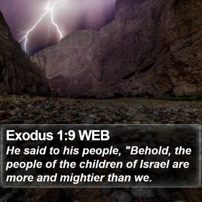 Exodus 1:9 WEB Bible Verse Image