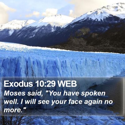 Exodus 10:29 WEB Bible Verse Image