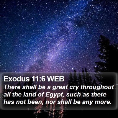 Exodus 11:6 WEB Bible Verse Image