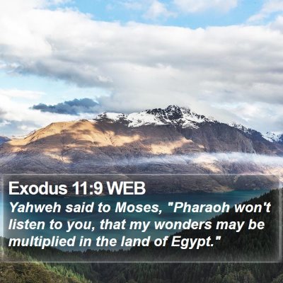 Exodus 11:9 WEB Bible Verse Image