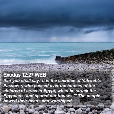 Exodus 12:27 WEB Bible Verse Image