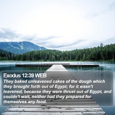 Exodus 12:39 WEB Bible Verse Image