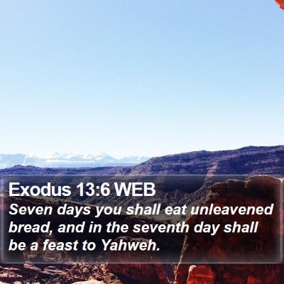 Exodus 13:6 WEB Bible Verse Image