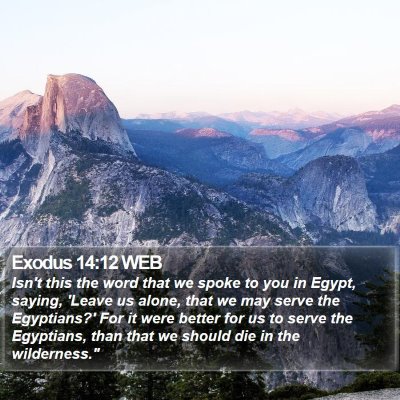 Exodus 14:12 WEB Bible Verse Image