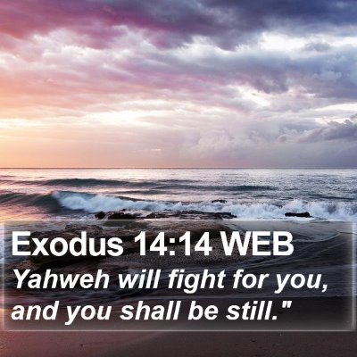 Exodus 14:14 WEB Bible Verse Image