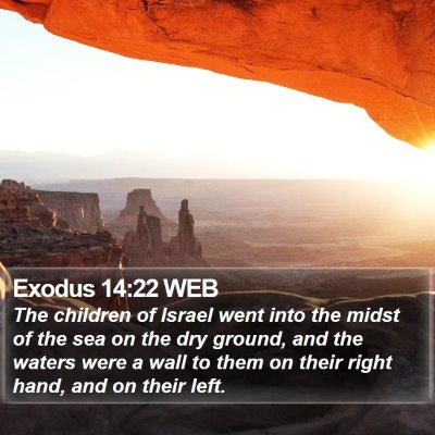 Exodus 14:22 WEB Bible Verse Image