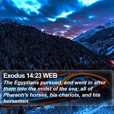 Exodus 14:23 WEB Bible Verse Image