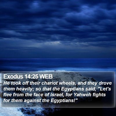 Exodus 14:25 WEB Bible Verse Image