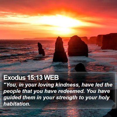Exodus 15:13 WEB Bible Verse Image