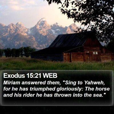 Exodus 15:21 WEB Bible Verse Image