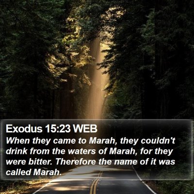 Exodus 15:23 WEB Bible Verse Image