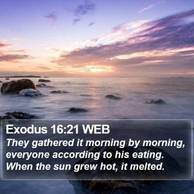 Exodus 16:21 WEB Bible Verse Image