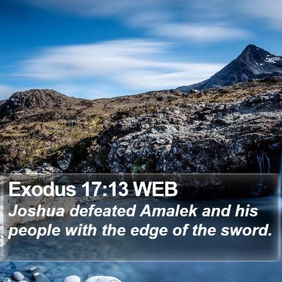 Exodus 17:13 WEB Bible Verse Image