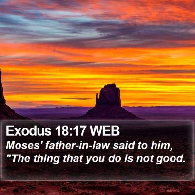 Exodus 18:17 WEB Bible Verse Image