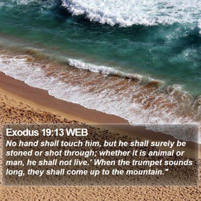 Exodus 19:13 WEB Bible Verse Image
