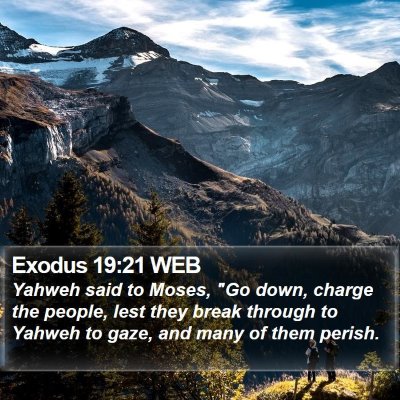 Exodus 19:21 WEB Bible Verse Image