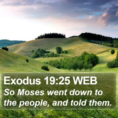 Exodus 19:25 WEB Bible Verse Image