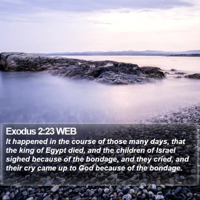 Exodus 2:23 WEB Bible Verse Image