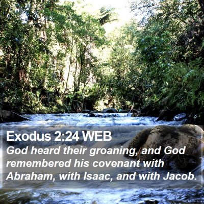 Exodus 2:24 WEB Bible Verse Image
