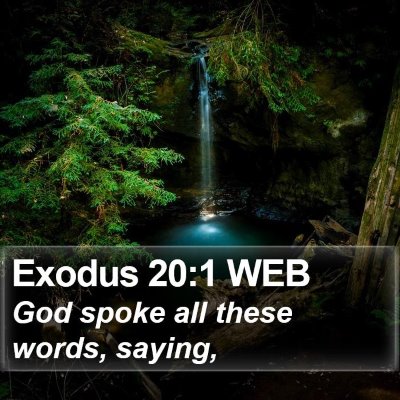 Exodus 20:1 WEB Bible Verse Image