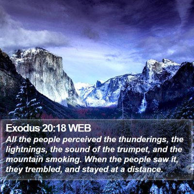 Exodus 20:18 WEB Bible Verse Image