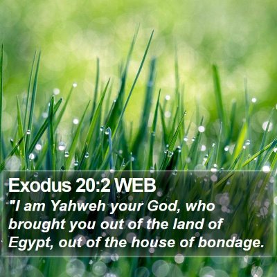 Exodus 20:2 WEB Bible Verse Image