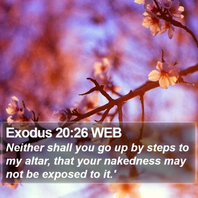Exodus 20:26 WEB Bible Verse Image