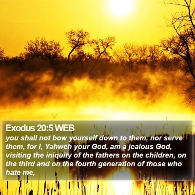 Exodus 20:5 WEB Bible Verse Image