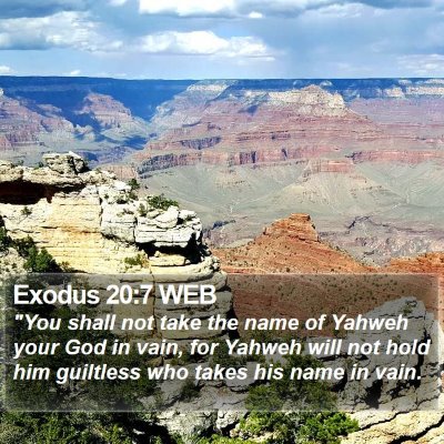 Exodus 20:7 WEB Bible Verse Image