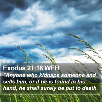 Exodus 21:16 WEB Bible Verse Image
