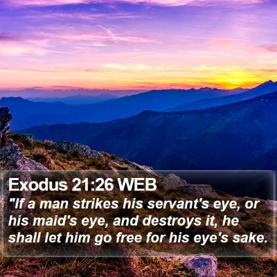 Exodus 21:26 WEB Bible Verse Image