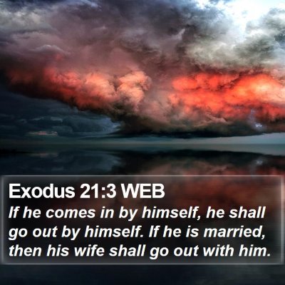 Exodus 21:3 WEB Bible Verse Image