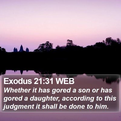 Exodus 21:31 WEB Bible Verse Image