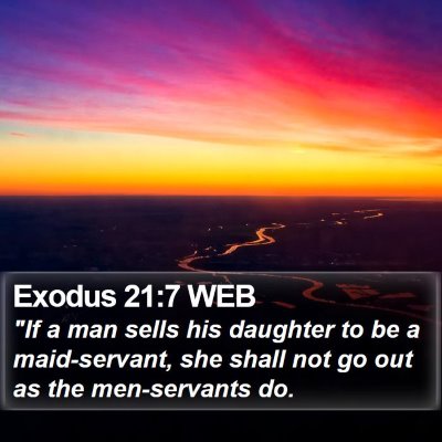 Exodus 21:7 WEB Bible Verse Image