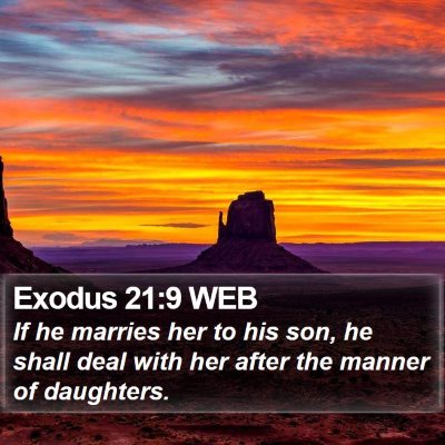 Exodus 21:9 WEB Bible Verse Image