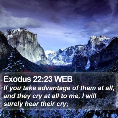 Exodus 22:23 WEB Bible Verse Image