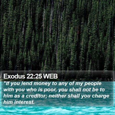 Exodus 22:25 WEB Bible Verse Image