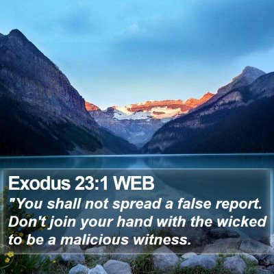Exodus 23:1 WEB Bible Verse Image